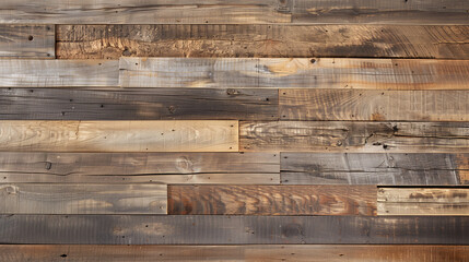 Reclaimed wood wall forming a rustic background texture