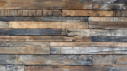 Reclaimed wood wall forming a rustic background texture