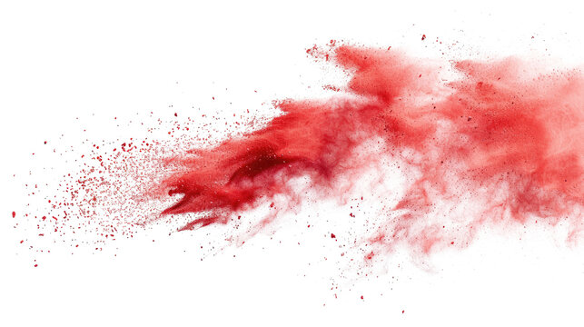 red powder pulver explosion isolated