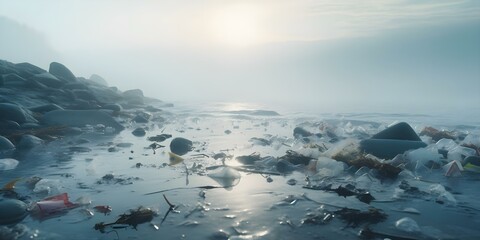 Explore authorities struggles in addressing largescale ocean pollution challenges. Concept Environmental Policy, Ocean Pollution, Government Regulations, Marine Conservation, Sustainability Efforts