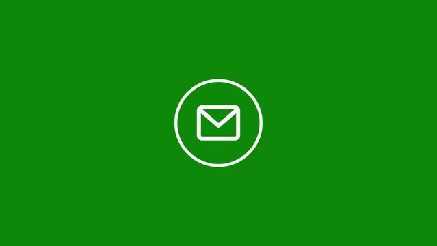 Stylish Monochrome Email with Green Background Animation.