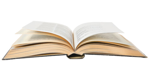 open book on white background