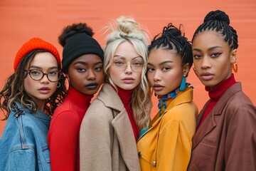 Five Women with Natural Beauty and Curly Hair