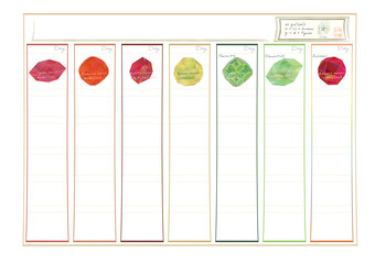 カレンダーベース・7種のガーネット（プリント向け