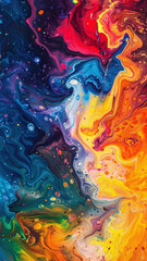 Abstract Odyssey: A Wallpaper Journey Through Colorful Wallart Realms, Unveiling the Dynamic Beauty of Artistic Chaos