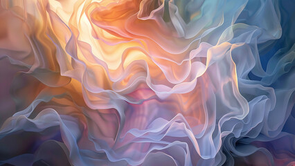 Serenity Swirls: An Abstract Wallpaper Blending Whimsical Waves and Serene Hues for a Calming Background