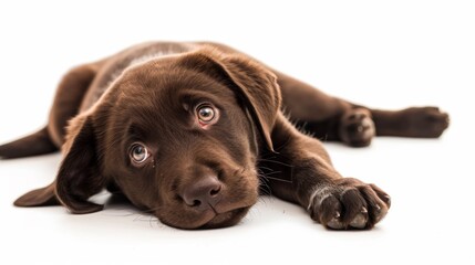 Fototapeta premium The cute brown puppy