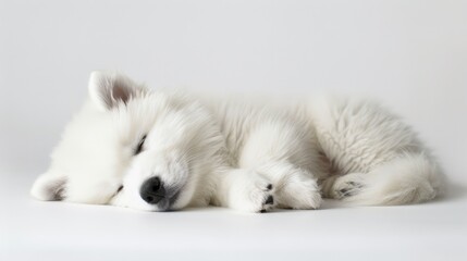 Obraz premium The fluffy sleeping puppy