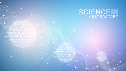 Artificial intelligence quantum computer technology concept. Quantum computing. Quantum processing. Future new technology for business or science presentation. Vector illustration.