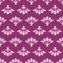 Japanese Geometric Folding Fan Vector Seamless Pattern