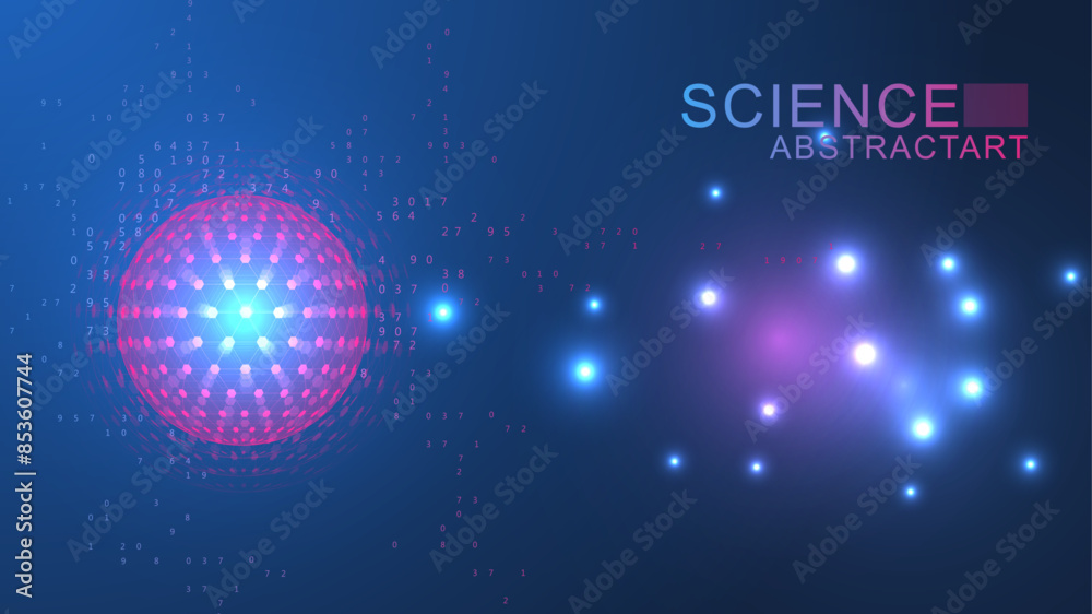 Fototapete quantum computing. quantum processing. artificial intelligence quantum computer technology concept. 