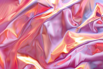 Obraz premium Generative ai on theme of beautiful texture metal creasy foil, design natural abstract background