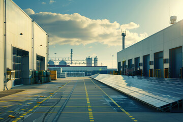 Generative ai on theme of solar cell panels in a photovoltaic power plant, eco renewable power