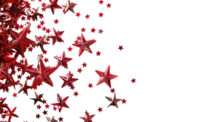 Christmas stars on a transparent background