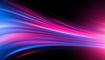 Abstract futuristic background. Purple, Blue and pink motion blur lines set against a black