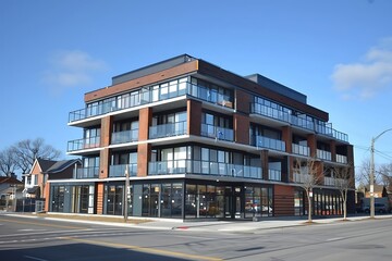 A building with many balconies