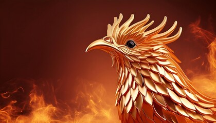 Obraz premium Phoenix bird fire fantasy firebird abstract magic 3D eagle animal