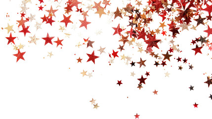 Christmas stars on a transparent background