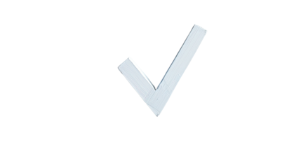 Check mark on transparent background