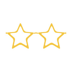 星型のパーティーメガネのイラスト、アイコン素材