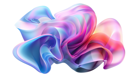 Abstract Shape Gradient elements on a transparent background