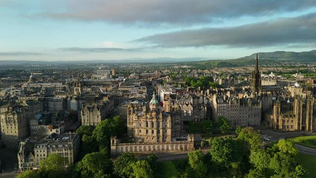 Edinburgh Old Town Rise Up Drone