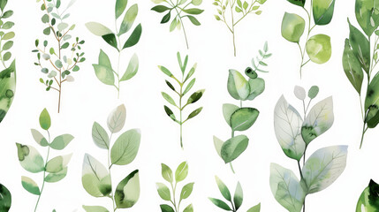 Nature-inspired watercolor designs featuring leafy greenery and herbs. Ideal for enhancing your designs with a touch of elegance and beauty.
