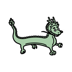 アイコン風　龍のイラスト