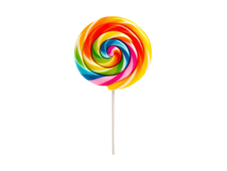 a colorful lollipop on a stick