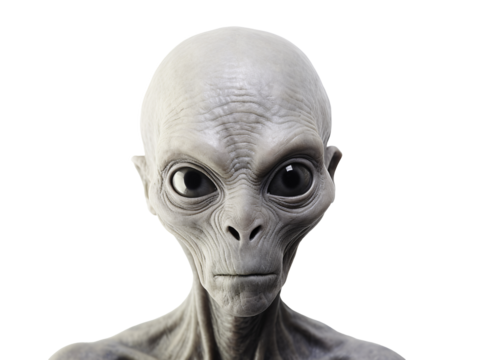 a close up of a alien