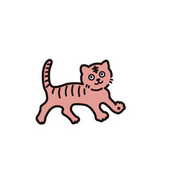 アイコン風　虎のイラスト