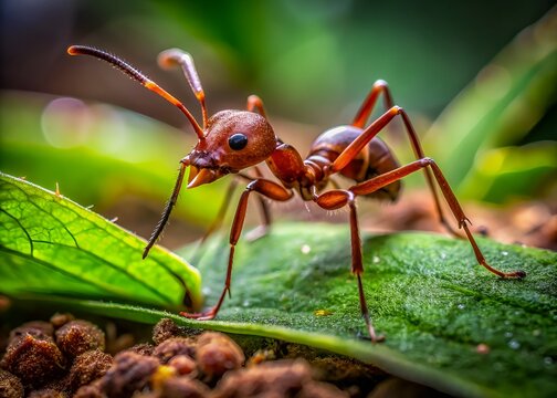 Leafcutter Ant On A Leaf