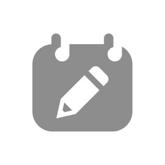 Edit calendar date vector icon. Plan, schedule editing symbol.