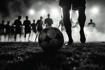 The football team entering the field for the match from the locker room