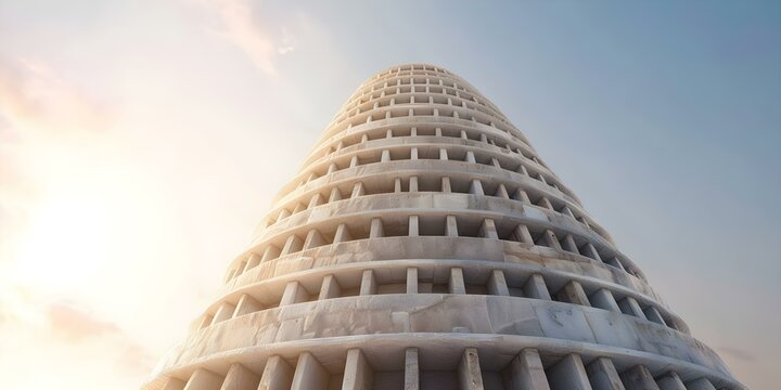 The Tower of Babel Story in the Bible Diverse Languages. Concept Bible, Tower of Babel, Story, Diverse Languages