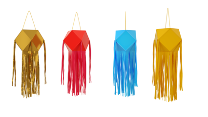 Vesak Lanterns, Vesak kudu, Five color lanterns, Sri Lankan Vesak kudu, Vesak day celebration vector art.