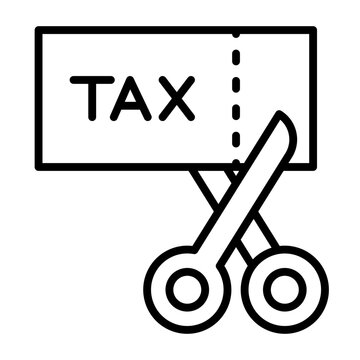 Icon representing tax cuts.