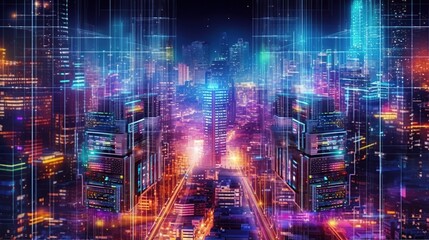Fototapeta premium Digital world metaverse technology