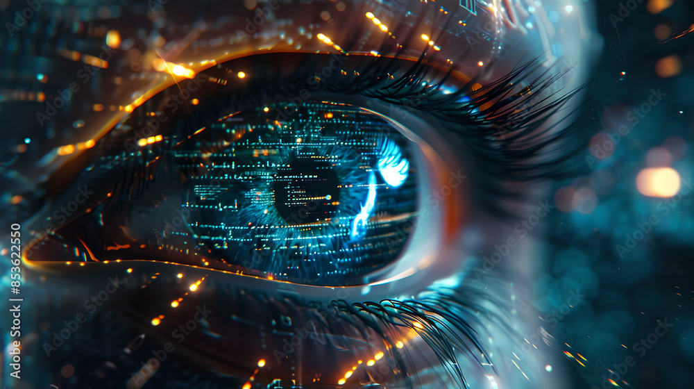 Poster the eye of the world peers into the complexity of digital ethics, where artificial intelligence and 