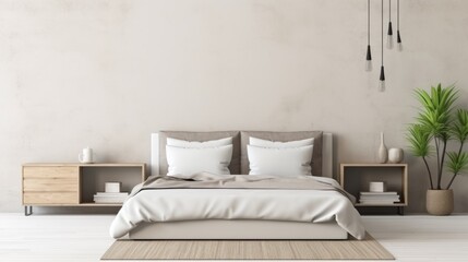 Modern Minimalist Bedroom Interior Design with Neutral Tones