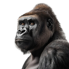 Obraz premium Gorilla on transparent background