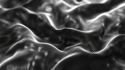 Naklejka premium abstract black and white pattern of small dots waves