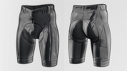 A pair of high-tech cycling shorts designed for male riders