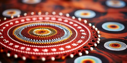 Australian Aboriginal Art Exploring Dot Painting Techniques and Traditional Cultural Themes. Concept Indigenous Art, Dot Painting, Australian Culture, Aboriginal Art, Traditional Themes