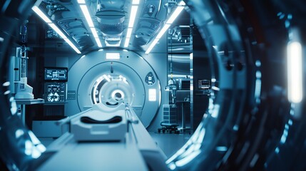 Obraz premium MRI machinea??s internal components.