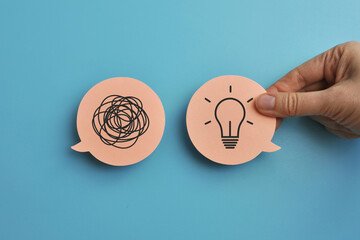 Confusion in the thoughts of one person and the search for a solution to the problem