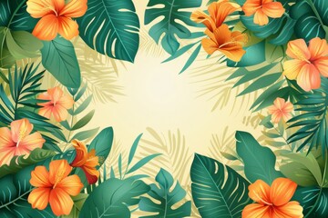 Summer Background illustration created with Generative AI