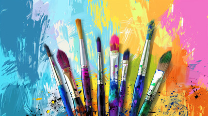 watercolor paint strokes