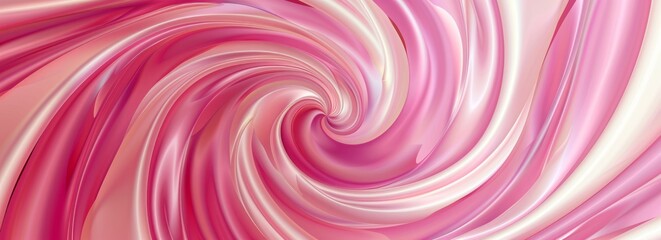 Obraz premium Sweet pink candy swirl backdrop with soft shadows, designed for product displays with a playful, lively aesthetic