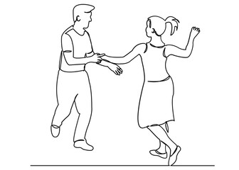 man and woman are dancing